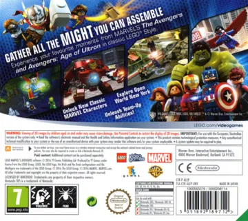 LEGO Marvel Avengers (Europe) (En,Fr,De,Es,It,Nl,Da) box cover back
